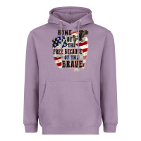 Lavender Home of the free because of the brave 4th of july Heavyweight Hoodie - CowGirlArtShop