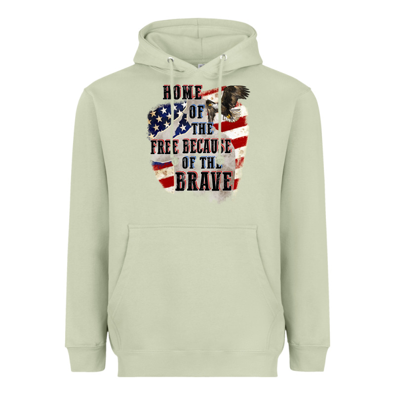 Home Of The Free Because Of The Brave 4th Of July Heavyweight Hoodie by CowGirlArtShop | Teevron