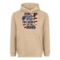 Mushroom Home of the free because of the brave 4th of july Heavyweight Hoodie - CowGirlArtShop