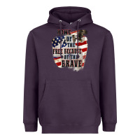Plum Home of the free because of the brave 4th of july Heavyweight Hoodie - CowGirlArtShop