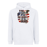 White Home of the free because of the brave 4th of july Heavyweight Hoodie - CowGirlArtShop