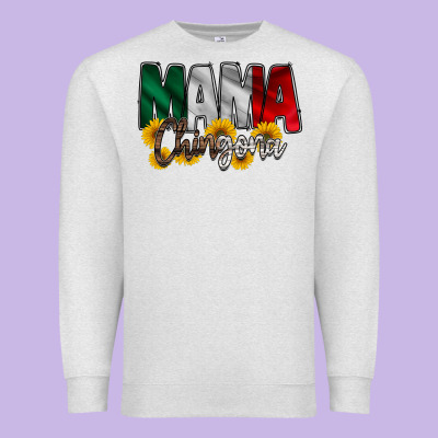 Mama Chingona Premium Sweatshirt Designed By Racoondesign