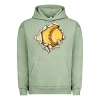 Pigment Oil Green softball Urban Hoodie - MaliasSmallBusiness