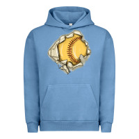 Pigment Pebble Blue softball Urban Hoodie - MaliasSmallBusiness