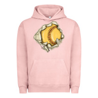 Pigment Salmon softball Urban Hoodie - MaliasSmallBusiness