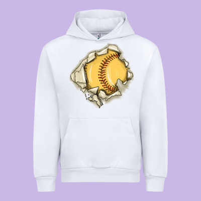 Softball Urban Hoodie Designed By Maliassmallbusiness