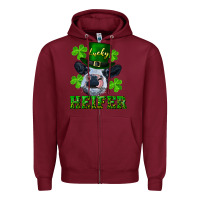 Burgundy Lucky heifer Zipper Hoodie - RanaPortraitStore