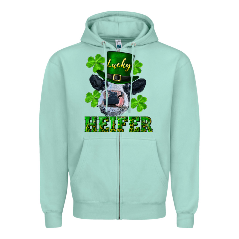 Lucky Heifer Zipper Hoodie by RanaPortraitStore | Teevron