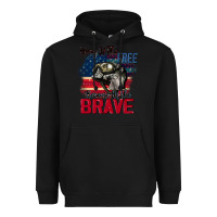Black Home of the free because of the brave 4th of july Heavyweight Hoodie - CowGirlArtShop