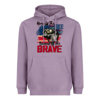 Lavender Home of the free because of the brave 4th of july Heavyweight Hoodie - CowGirlArtShop