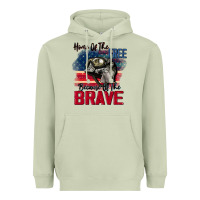 Matcha Home of the free because of the brave 4th of july Heavyweight Hoodie - CowGirlArtShop