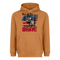 Meerkat Home of the free because of the brave 4th of july Heavyweight Hoodie - CowGirlArtShop
