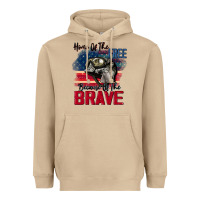 Mushroom Home of the free because of the brave 4th of july Heavyweight Hoodie - CowGirlArtShop