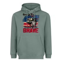 Sage Home of the free because of the brave 4th of july Heavyweight Hoodie - CowGirlArtShop