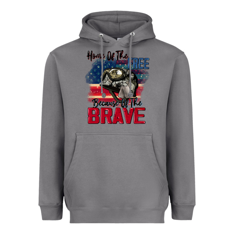 Home Of The Free Because Of The Brave 4th Of July Heavyweight Hoodie by CowGirlArtShop | Teevron
