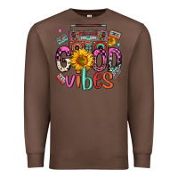 Chestnut good vibes cassette boombox Premium Sweatshirt - FaDigitalArtStudio
