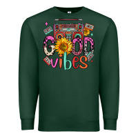Sports Green good vibes cassette boombox Premium Sweatshirt - FaDigitalArtStudio