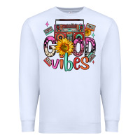White good vibes cassette boombox Premium Sweatshirt - FaDigitalArtStudio