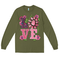 Army Green walentine's day love gemstones Long Sleeve Tee - BarkalooDesign