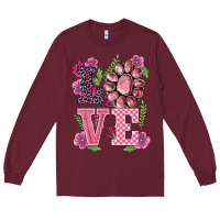 Burgundy walentine's day love gemstones Long Sleeve Tee - BarkalooDesign