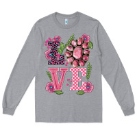 Heather Grey walentine's day love gemstones Long Sleeve Tee - BarkalooDesign