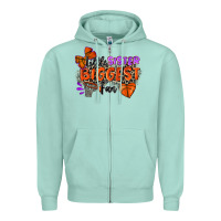 Seafoam little sister biggest fan basketball Zipper Hoodie - Zillion Design Studio