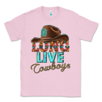 Bubblegum Pink long live cowboys Classic Tee - texasbilliewilder