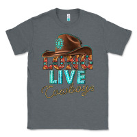 Charcoal Heather long live cowboys Classic Tee - texasbilliewilder