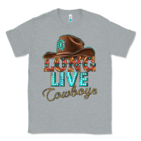 Heather Grey long live cowboys Classic Tee - texasbilliewilder