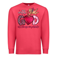 Cardinal with god all things are possible Premium Sweatshirt - OliviaCreatesArt