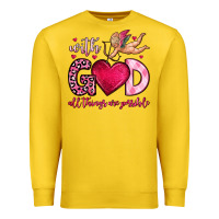 Lemon with god all things are possible Premium Sweatshirt - OliviaCreatesArt