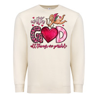 Sandshell with god all things are possible Premium Sweatshirt - OliviaCreatesArt