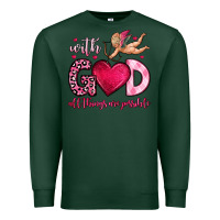 Sports Green with god all things are possible Premium Sweatshirt - OliviaCreatesArt