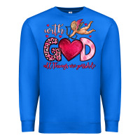 True Royal with god all things are possible Premium Sweatshirt - OliviaCreatesArt