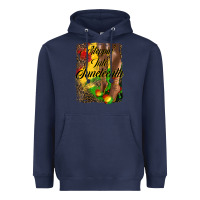 Navy steppin'  into juneteenth Heavyweight Hoodie - HRA Design Shop