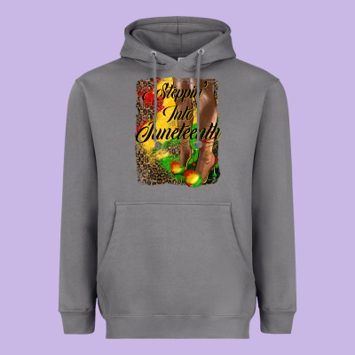 Steppin'  Into Juneteenth Heavyweight Hoodie Designed By Hra Design Shop