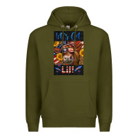 Army Green Western Let's Get Lit Cow Premium Hoodie - LillyAllenDesigns