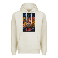 Oatmeal Heather Western Let's Get Lit Cow Premium Hoodie - LillyAllenDesigns