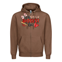 Chestnut little sister biggest fan baseball Zipper Hoodie - Zillion Design Studio