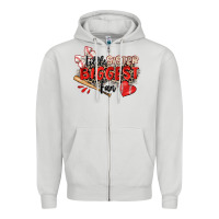 Little Sister Biggest Fan Baseball Zipper Hoodie | Teevron