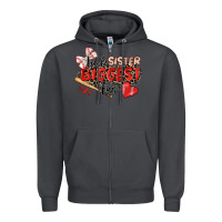 Smoke little sister biggest fan baseball Zipper Hoodie - Zillion Design Studio