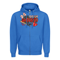 True Royal little sister biggest fan baseball Zipper Hoodie - Zillion Design Studio