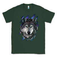 Sports Green Wolf scratch mark Classic Tee - RanaPortraitStore