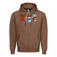 Chestnut basketball coffee cups Zipper Hoodie - texasbilliewilder