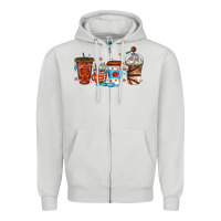 Dove Grey basketball coffee cups Zipper Hoodie - texasbilliewilder