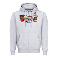 Heather Grey basketball coffee cups Zipper Hoodie - texasbilliewilder