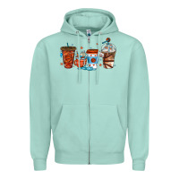 Seafoam basketball coffee cups Zipper Hoodie - texasbilliewilder