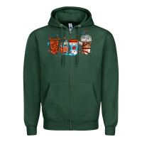 Sports Green basketball coffee cups Zipper Hoodie - texasbilliewilder