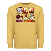 Antique Gold hallothanksmas halloween thanksgiving  christmas wine Premium Sweatshirt - FaDigitalArtStudio