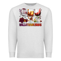 Oatmeal Heather hallothanksmas halloween thanksgiving  christmas wine Premium Sweatshirt - FaDigitalArtStudio